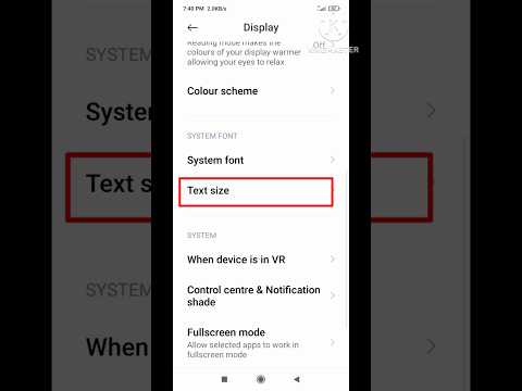 Smart Phone 😱💯Text Size ||  Change Kaise Kare useful #youtubeshorts #viraltrend