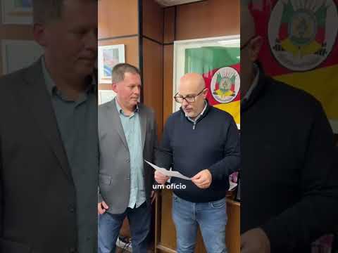 Hoje estive no gabinete do deputado estadual Rodrigo Lorenzoni para entregar um ofício