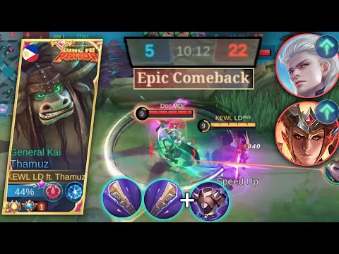 HOW TO COMEBACK AGAINST SUPER STRONG META HEROES? | THAMUZ VS BUFFED ALUCARD AND LEOMORD - MLBB