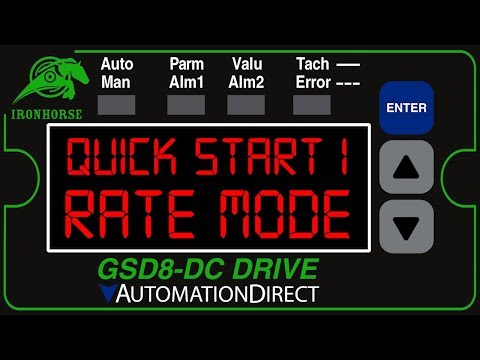 IronHorse GSD8 DC Drive How to Use Rate Mode from AutomationDirect