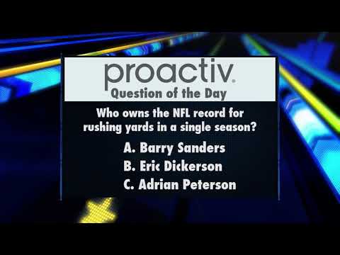 ProActiv Question of the Day: NFL&#039;s Single Season Rushing Record