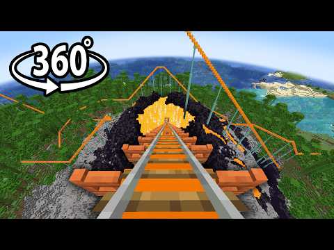 Minecraft 360° Volcano Roller Coaster