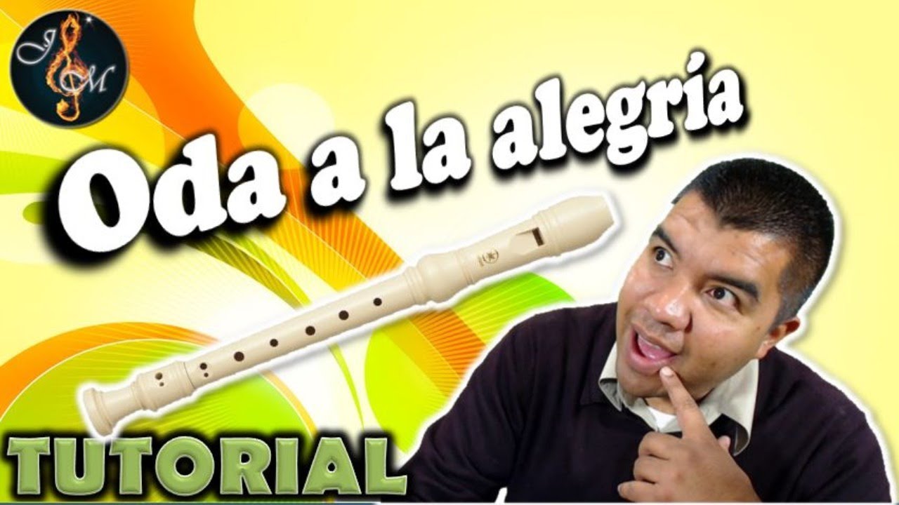 HIMNO A LA ALEGRIA- Tutorial flauta dulce con notas- Easy flute recorder
