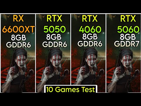 RX 6600 XT vs RTX 5050 vs RTX 4060 vs RTX 5060 - Test In 10 Games - How Big Difference ?