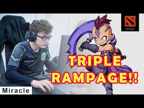 Miracle dota 2 Anti Mage - TRIPLE RAMPAGE !!!!!!!