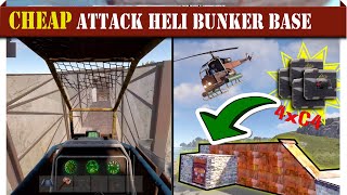 How to build cheap Attack Heli Bunker | 8 rockets | Rust