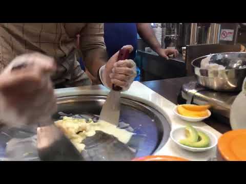 Making of Roll Ice cream | Avacado + Mango | Dubai Deira