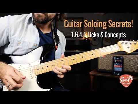 How to Solo Over Common Chord Progressions - 1.6.4.5 Lead Guitar Lesson