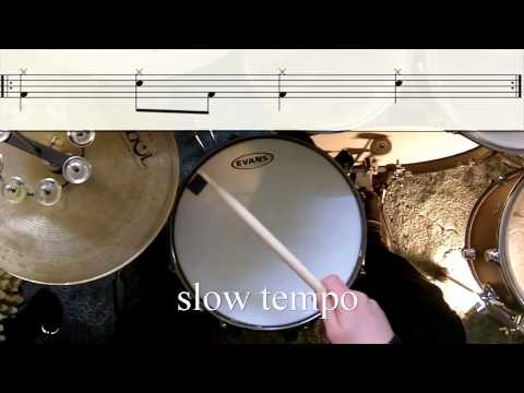 Easy Quarter Note Hi-Hat Groove # 5 (watch & learn)