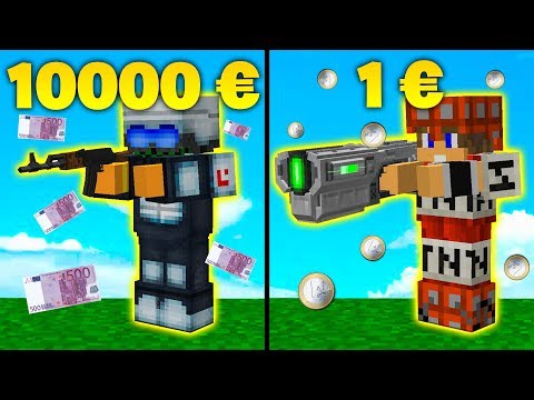 ARMA 10000€ vs 1€ - ARMA RICCA VS POVERA - Minecraft ITA