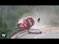 Tragic! Ultimate Near Miss Video Of Biggest Trucks Crashes Filmed Seconds Before Disaster