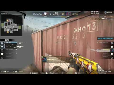 CS: GO 1 vs 3 Clutch by eUnited shinobi Against Winterfox During Save Round (ESL Pro League)