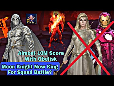 Moon Knight New King For Squad Battle? Almost 10M Score With Obelisk - Marvel Future Fight