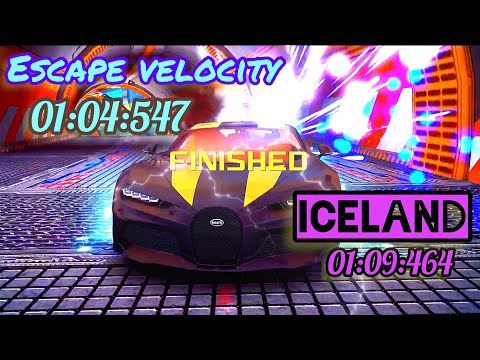Asphalt 8/ Escape velocity { 01:04:547} & Iceland {01:09:464} Gauntlet
