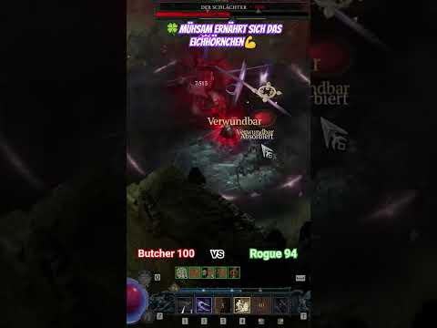 Diablo 4 - Butcher 100 vs Rogue 94 - Alptraumdungeon