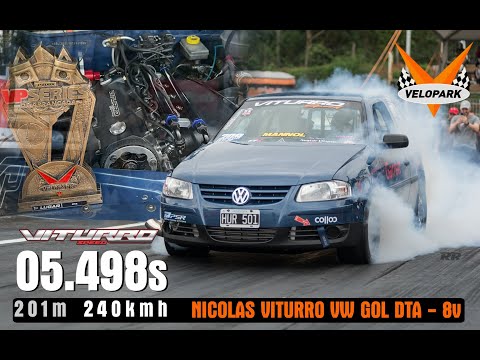 VW GOL 8v DT-A 05.498s 240kmh 201mts Nicolas Viturro - VELOPARK - ENFIERRADOS.COM