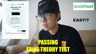 Passing the E-bike PAB Theory test for GrabFood Delivery! | PART 2 | IS IT EASY!?