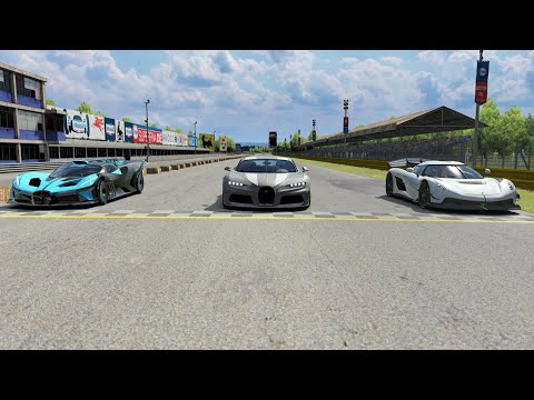Bugatti Chiron Super Sport WRE 300+ vs Koenigsegg Jesko vs Bugatti Bolide at Monza Full Course