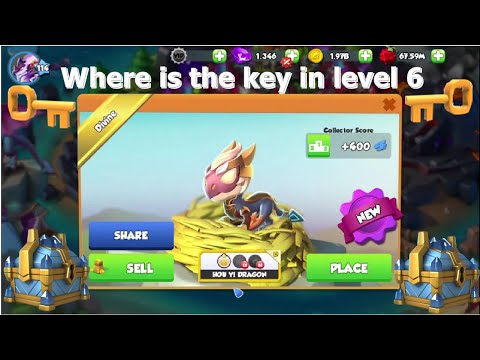 Where is the key in level 6?-Dragon Mania Legends | Hatched Hou Yi Dragon | DML