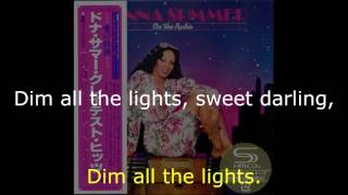 Donna Summer - Dim All the Lights (GH Edit) LYRICS SHM &quot;On the Radio: Greatest Hits I &amp; II&quot;