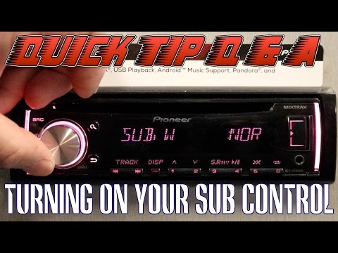 How to turn on you Sub woofer control on your Pioneer DEH radio