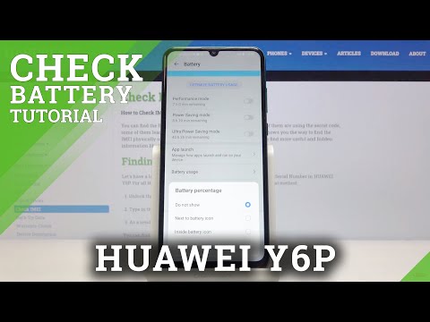 Battery Percentage in HUAWEI Y6P – Battery Level