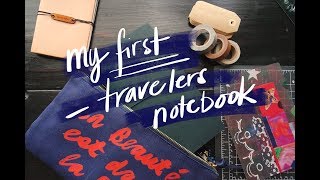 my first traveler&#39;s notebook!! blue tn regular unboxing and setup