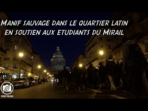Manif sauvage dans le Quartier Latin en soutien à la fac du Mirail - 20 mars 2018