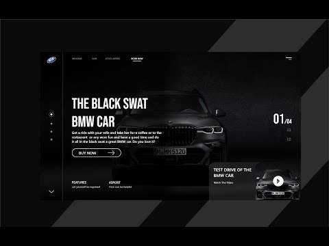 Car website UI Design in Adobe XD - speed tutorial - How to design in Adobe XD