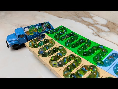 Marble Snake ☆ Marble Run Race ASMR ☆ HABA Slope, Dump Truck ZIL & Garbage Truck #7