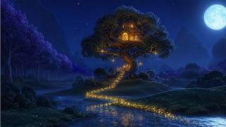 Cozy Treehouse Under the Moon | Magical Forest Music for Deep Sleep & Fantasy Relaxation