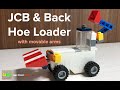 JCB And Back Hoe Loader With Movable Arms From Lego Classic 11003 Building Instructions