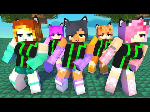 SIMPLE DIMPLE ME TOO ELEMENTAL APHMAU FRIENDS KIM, KC, ZOEY AND MIA - MINECRAFT ANIMATION #shorts