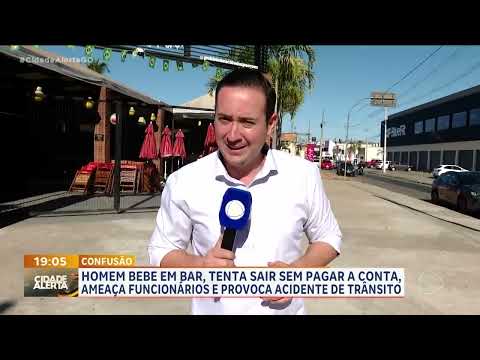 Cliente embriagado ameaça funcionários e provoca acidente