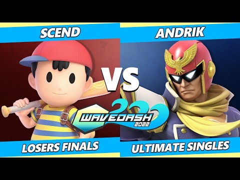 Wavedash 2022 Losers Finals - Andrik (Captain Falcon) Vs. Scend (Ness) SSBU Ultimate Tournament