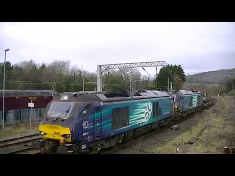 DRS 68004+68018 6K73 Flasks Carnforth 07032020