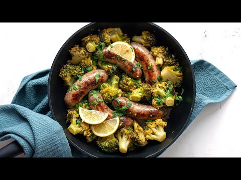Keto Sausage & Broccoli Skillet Meal [Garlic Buttered & Juicy]