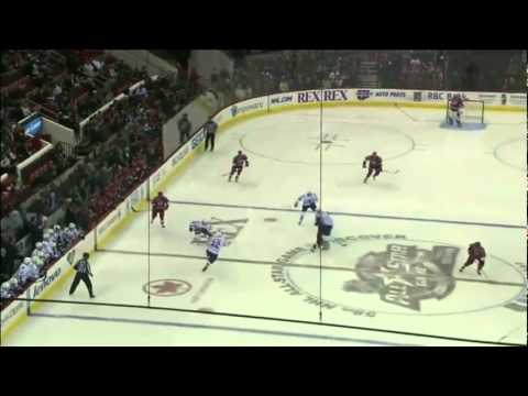 Dion Phaneuf destroys Ruutu - Leafs Rogers Sportsnet Feed