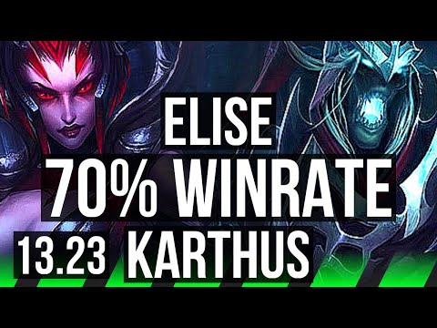 ELISE vs KARTHUS (JNG) | 6/0/7, 70% winrate, Dominating | EUW Master | 13.23