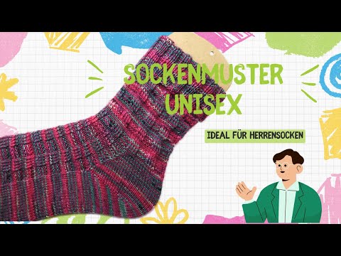 Sockenmuster unisex - ideal für Herrensocken