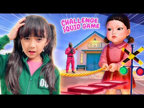 SAMANTHA IS TRAPPED IN SQUID GAME 😱 JUMPING THE ROBE IS SO DIFFICULT!