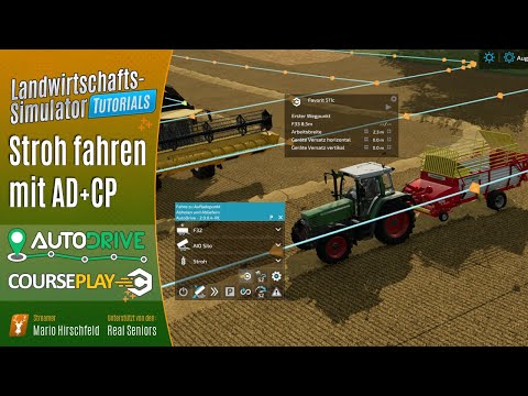 LS22 Tutorials: 🚜 Stroh abfahren mit Course Play und Auto Drive - Für Einsteiger