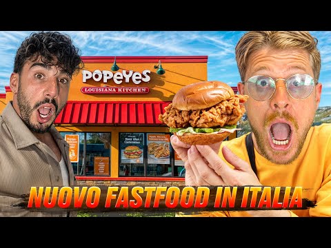 WE TRY THE FIRST AMERICAN POPEYES FASTFOOD IN ITALY - WE ARE INCREDIBLY AMAZED BY IT ALL!