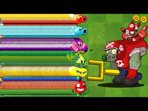 Every PEA & Other Plants vs 100 Allstar Zombie - Who Will Win? - Pvz 2 Challenge
