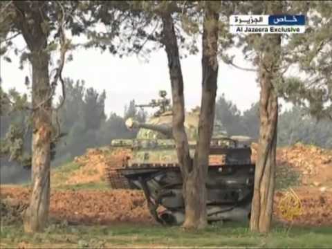 تقرير تلفزيوني يلتفي قيادات الجيش الحر بعد السيطرة على مدرسة المشاة