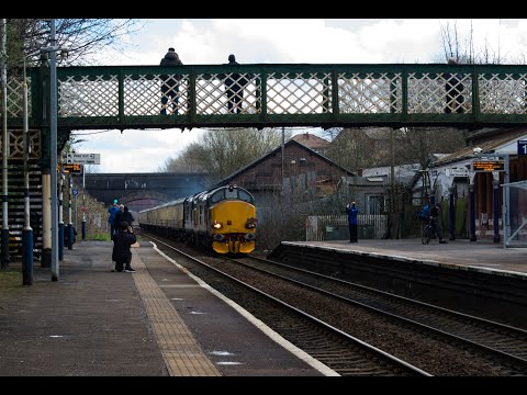 DRS Class 37 No's. 37218 & 37425 on 1Z12 'Pennine Wayfarer' on 12.03.22 - HD