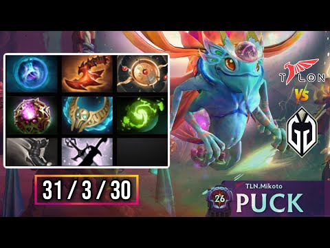 Most Kills Ever in Pro Dota on Puck | Mikoto Gameplay | Gaimin Gladiator vs Talon