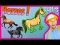Horses for Children - Learn Farm Animals for Kids. The Horse Song from Blippi