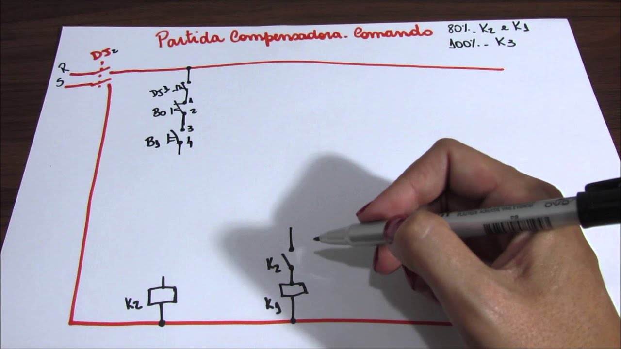 Comandos Elétricos - Aula 21 - Circuito de comando partida compensadora