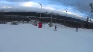 preview picture of video 'Alpine ski, Snegny, December 21st, 2014'